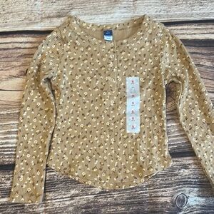 Floral Printed Long Sleeve Henley